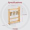 Rev-A-Shelf Maple Veneer, Light Brown, 6.25 in W, 25.6 in H, 21.75 in D, 21.75 in L, Light Brown 449UT-BCSC-5C - alternate 11